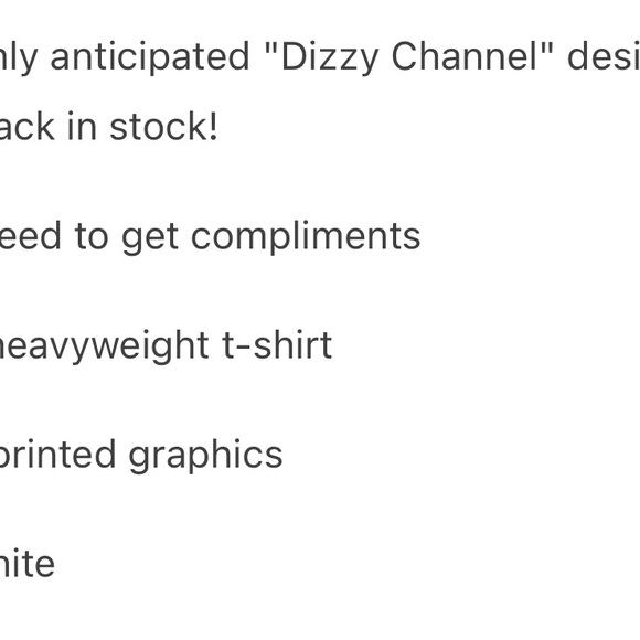 Dizzy Channel Tee - Small - Picture 3 of 7